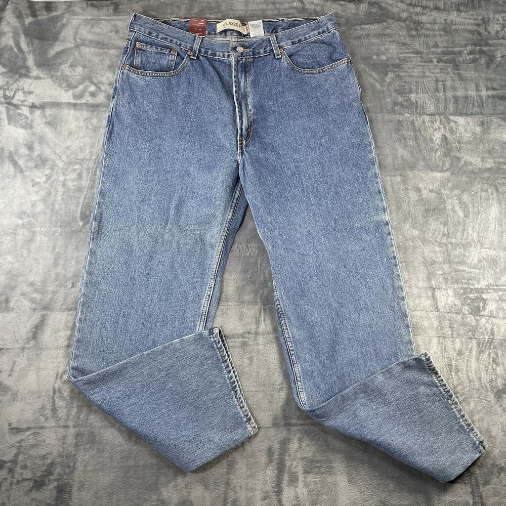 Levi's Men's 550 Relaxed Fit Straight Leg Zip Denim Jeans Size 40x34 Blue NEW